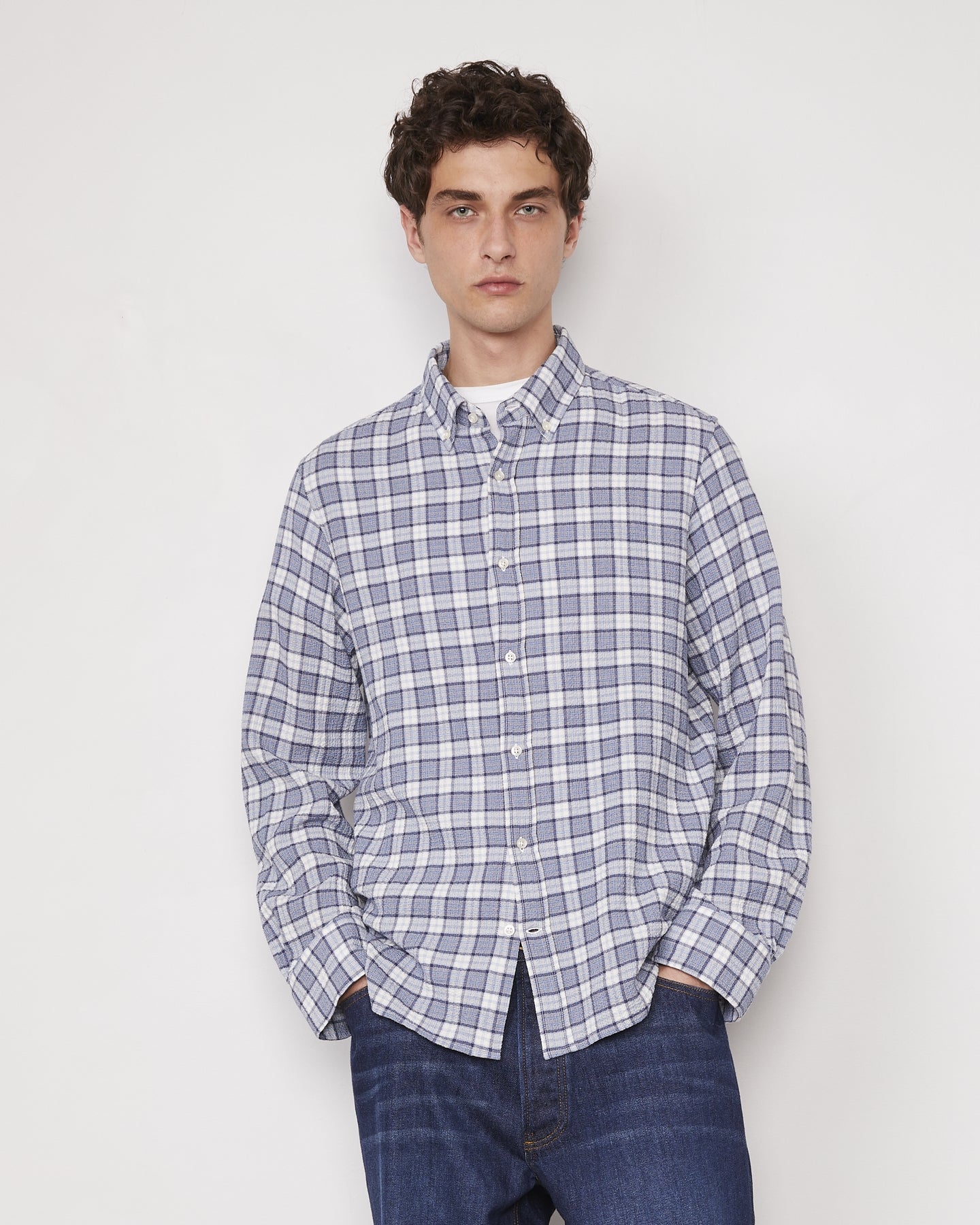 ARSENE WAFFLED COTTON CHECK