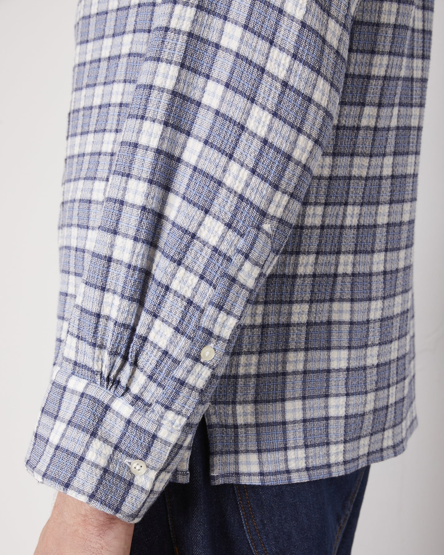 ARSENE WAFFLED COTTON CHECK