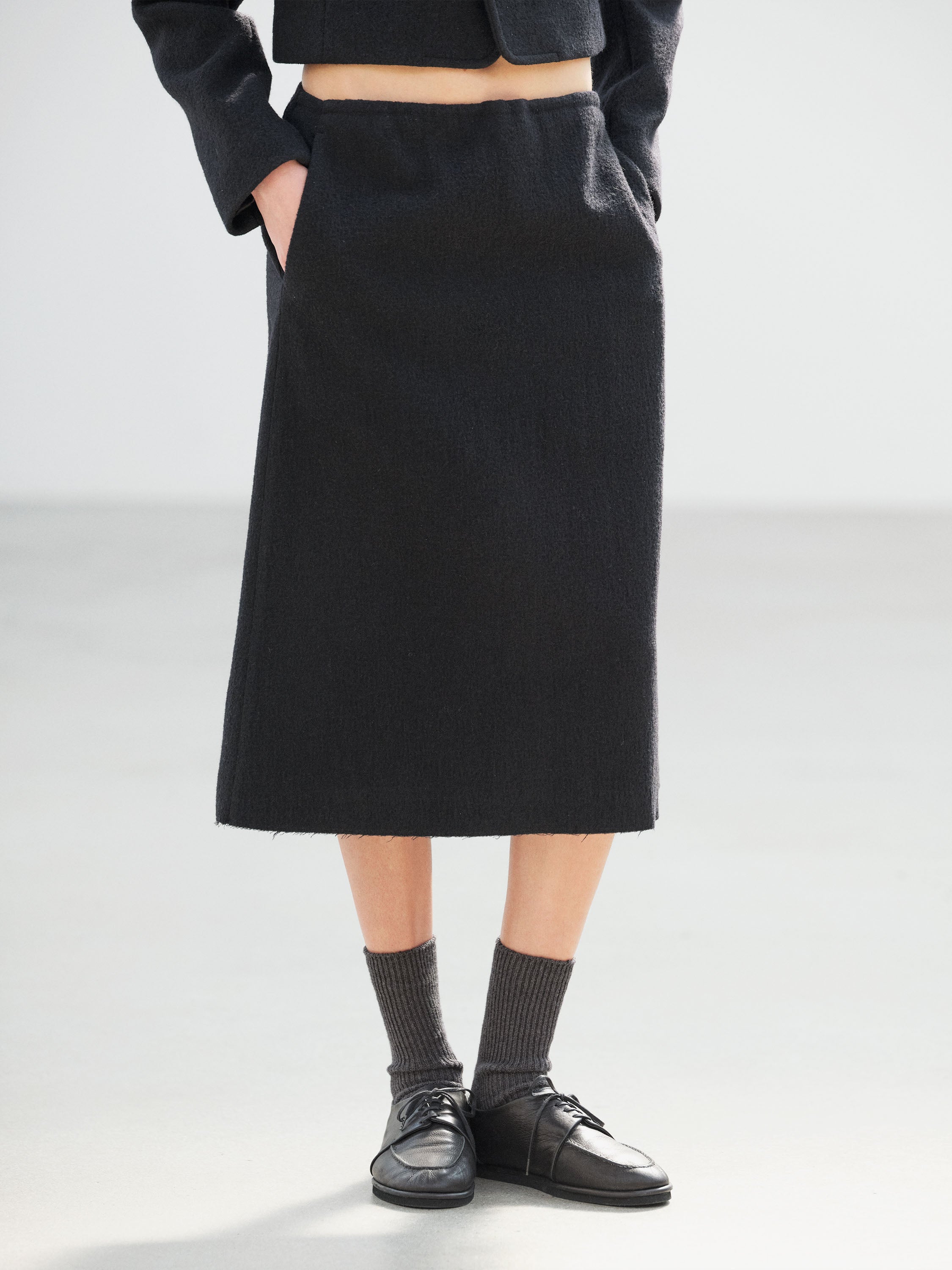 Wool Twill Skirt