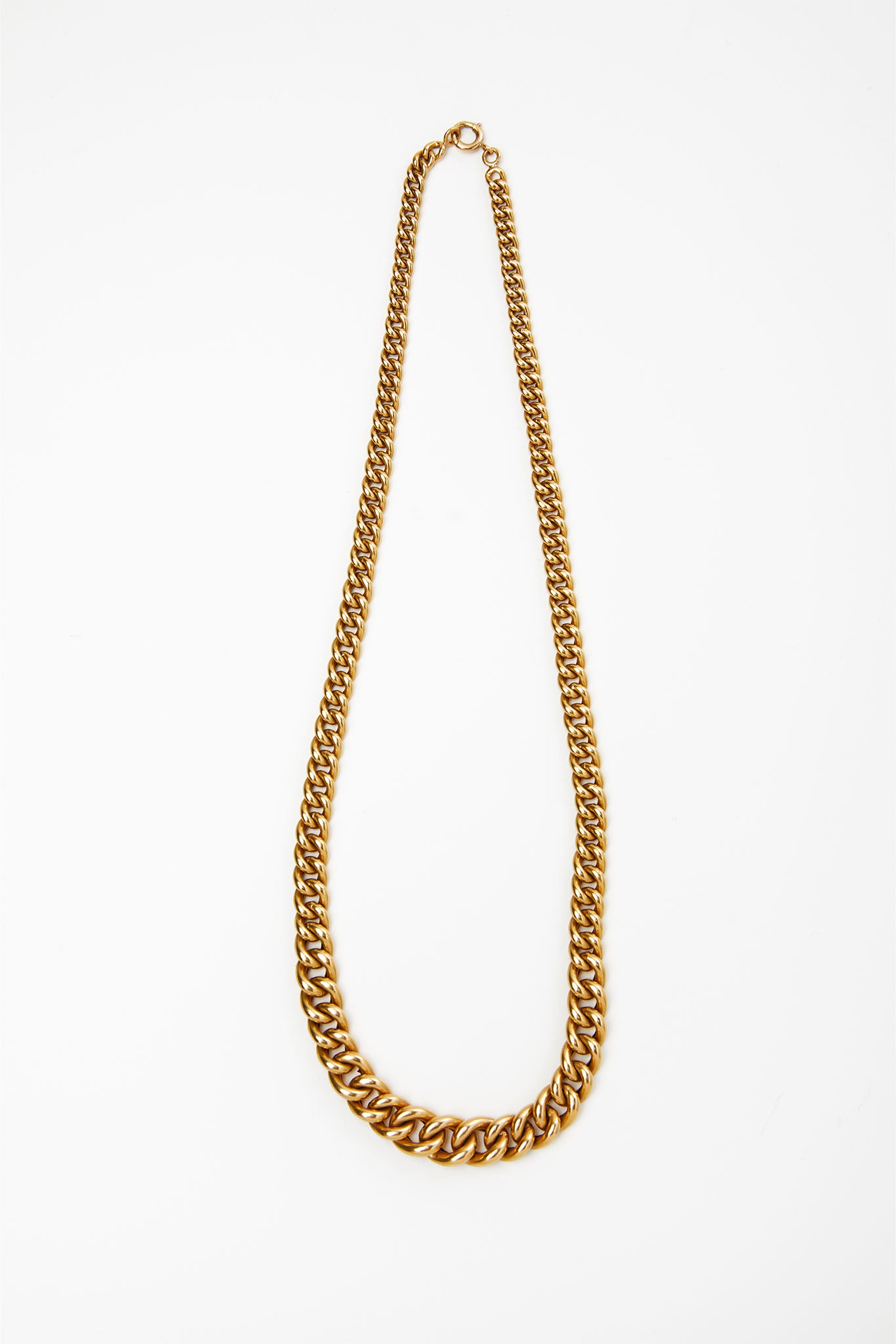 Antique Gold Faceted Curb Link Chain