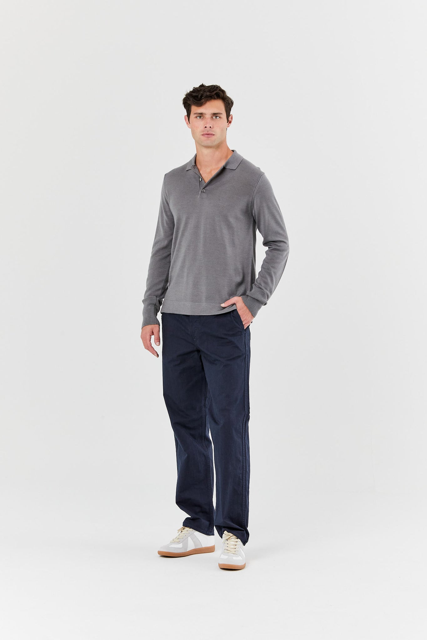 Navy French Work Pants