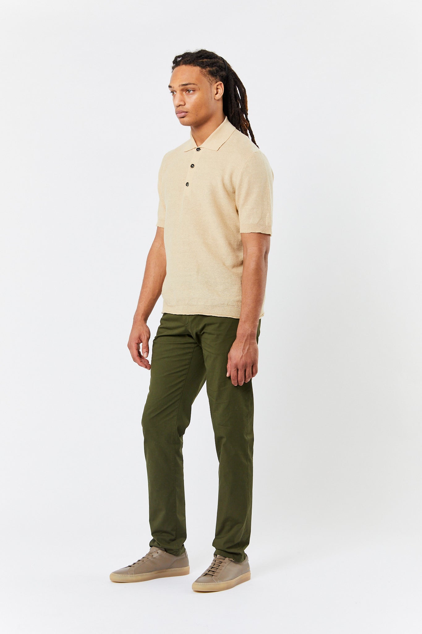Military Green Cotton Twill Trouser