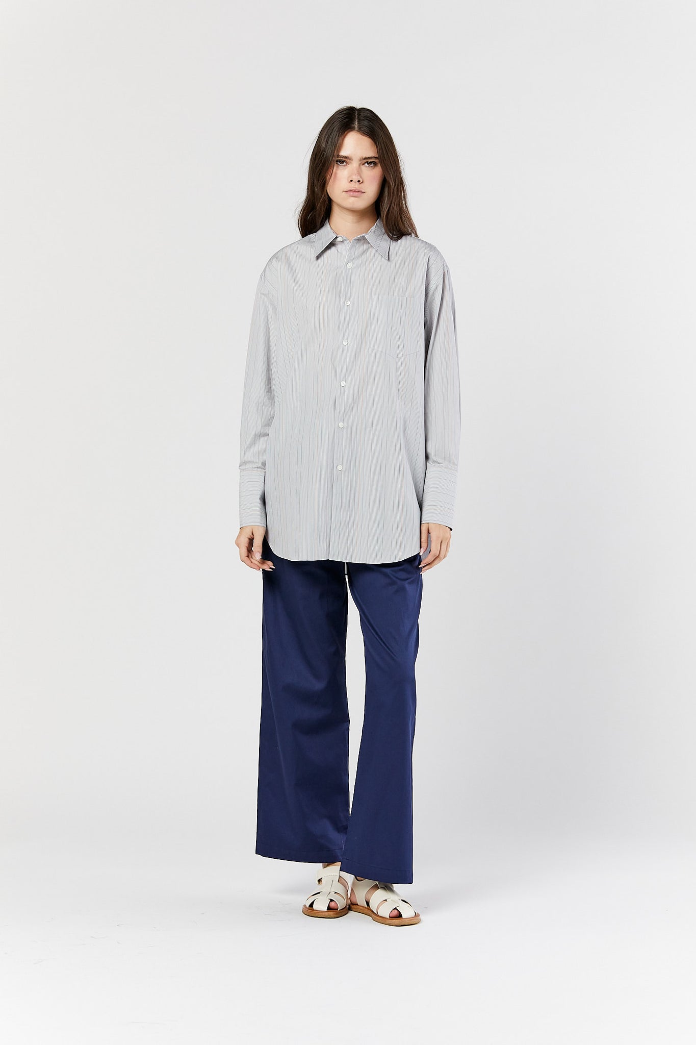 Light Grey Extra Fine Finx Stripe Shirt – ByGeorge