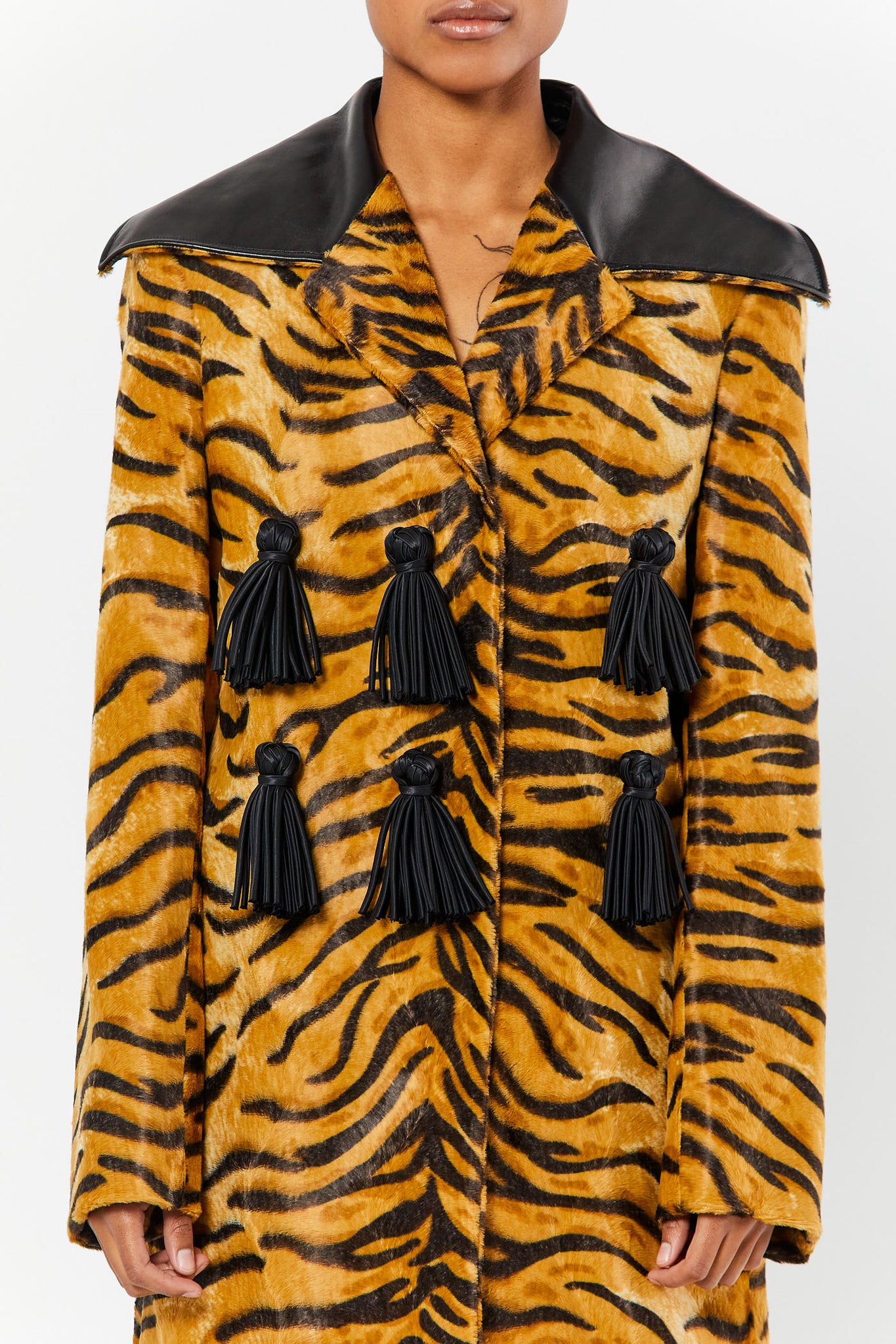 Long Tiger Print Coat – ByGeorge