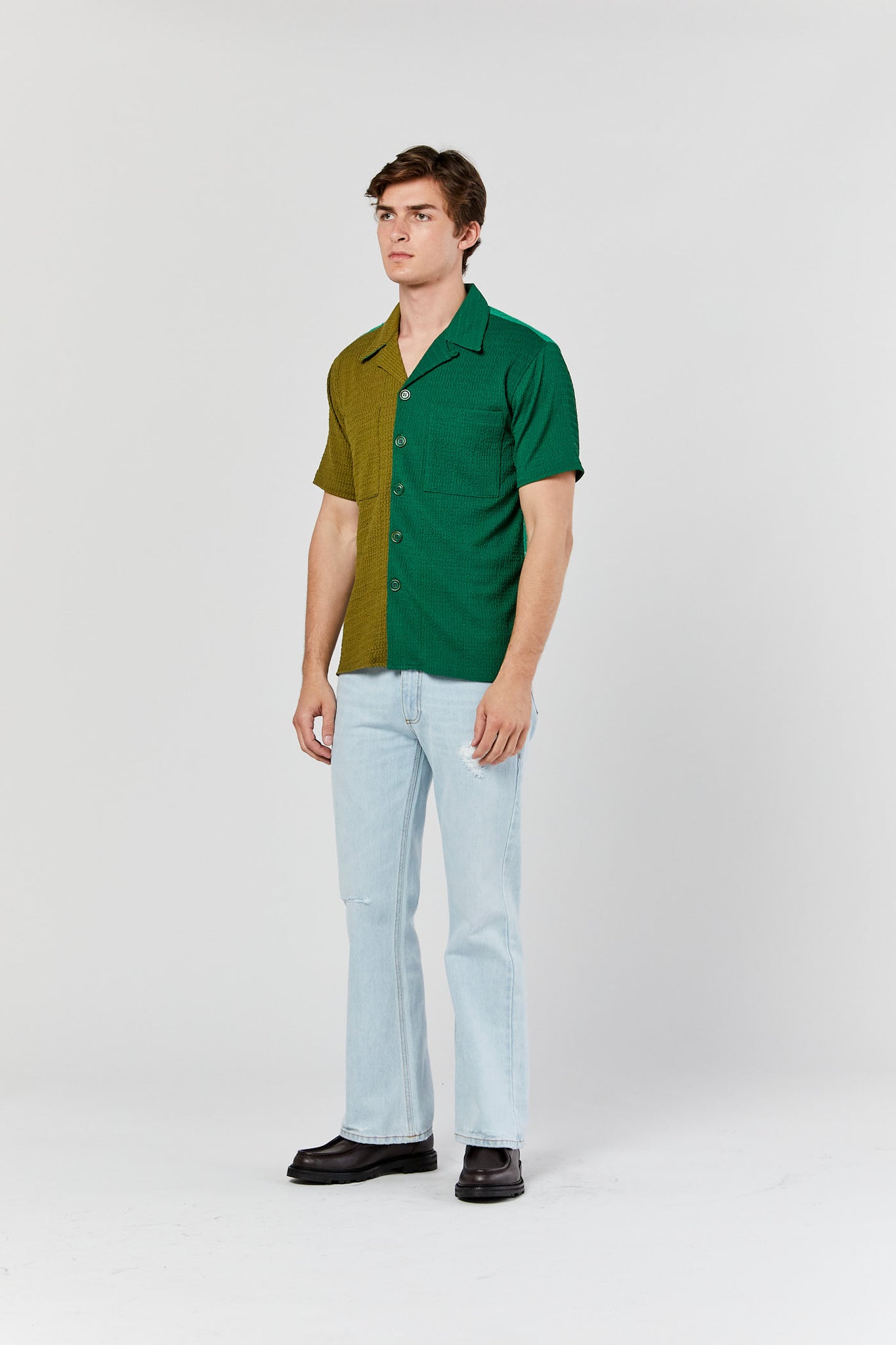 Green Forest 1/2 Knit Shirt