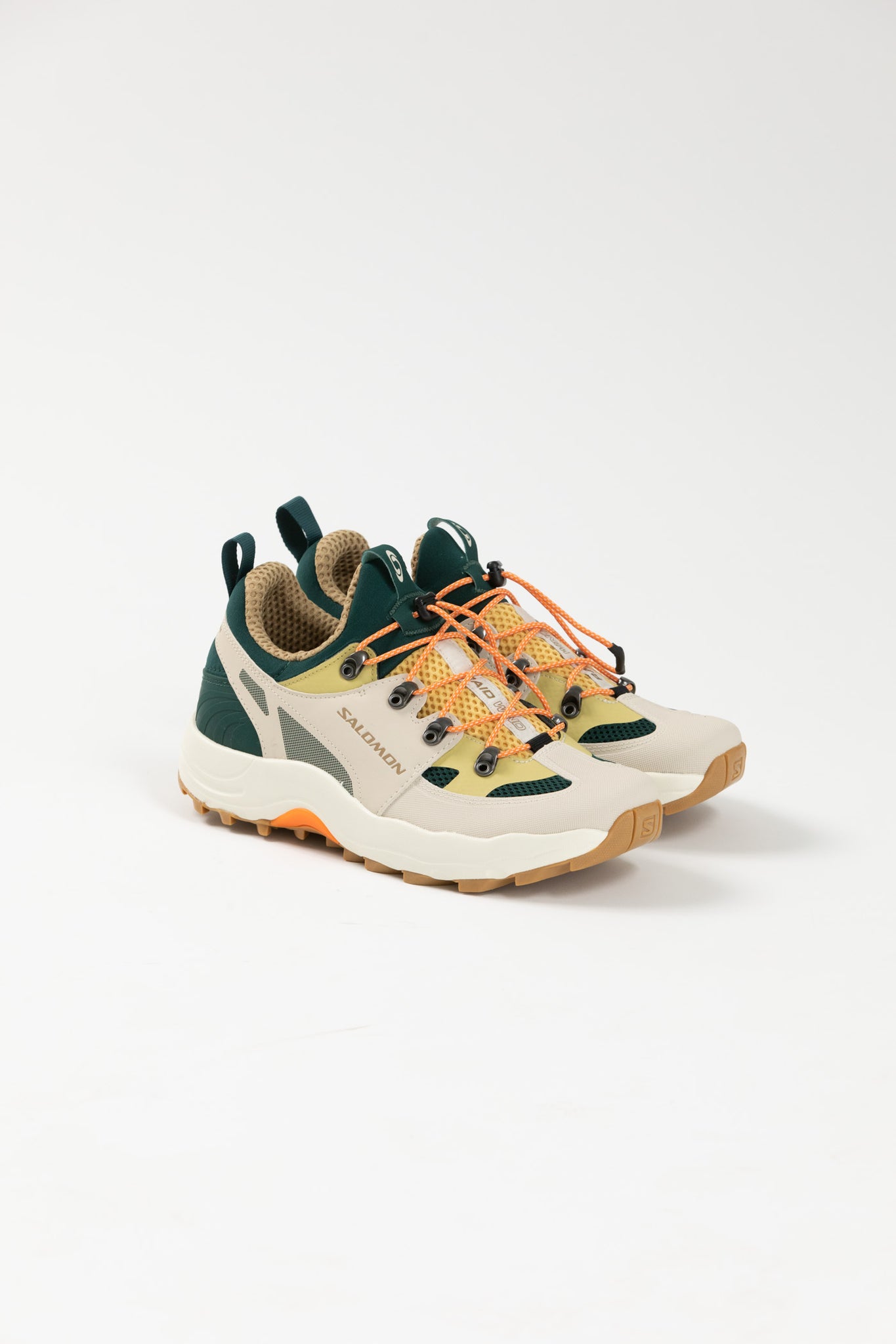Off-White and Green Raid Wind Sneakers
