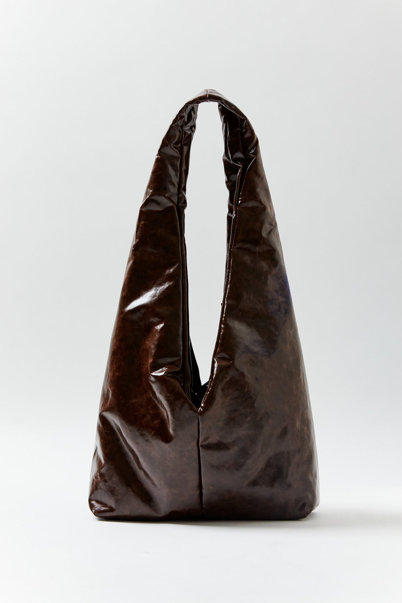 Dark Brown Medium Oiled Canvas Anchor Crossbody Bag