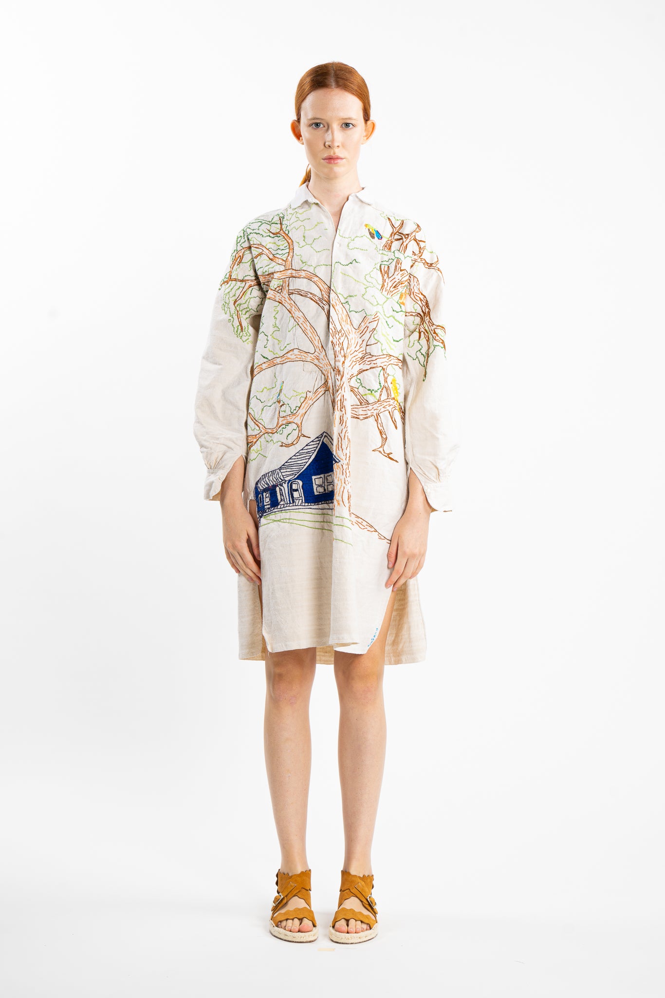 Off White Josephine House Embroidered Tunic