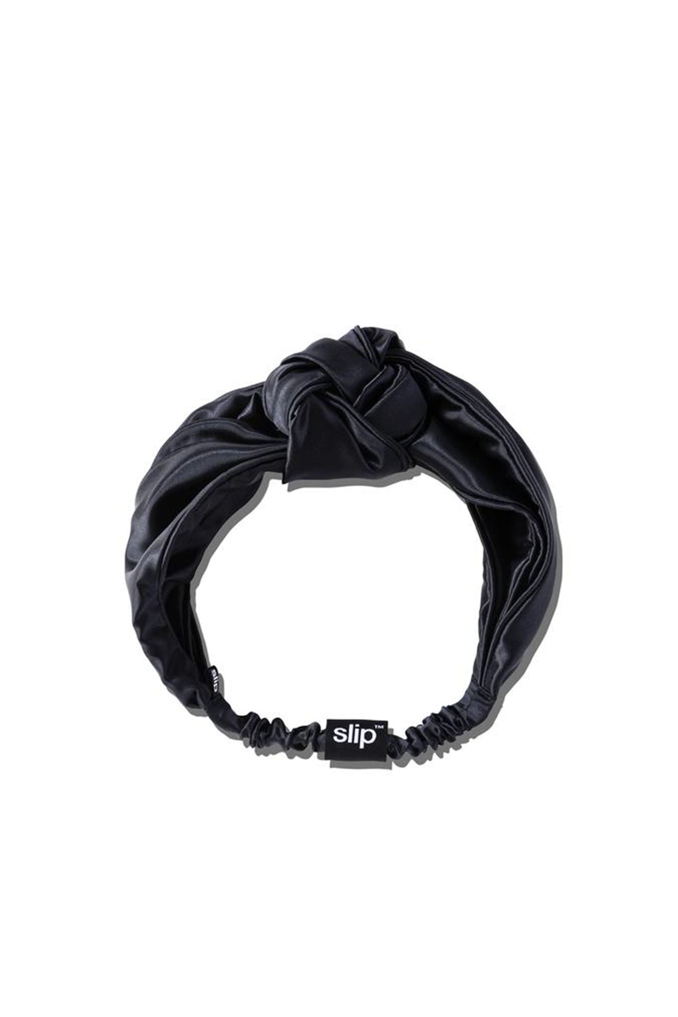 Black Pure Silk Knot Headband